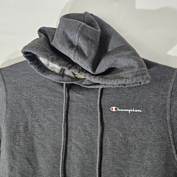 Champion Hoodie Mens M Gray Athletic Drawstring Pullover Sweatshirt - Picture 3 of 10